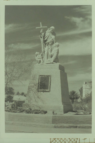 The Colorado River at Yuma. Garces statue