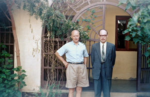 Missionary Marius Borch-Jensen and dr. Kenneth Cragg, during his visit to Aden in 1957