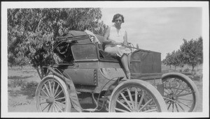 Old automobiles belonging to Arthur E. Twohy, Southern California, 1930