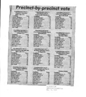 Precinct-by-precinct vote