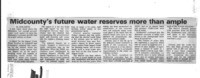 Midcounty's future water reserves more than ample