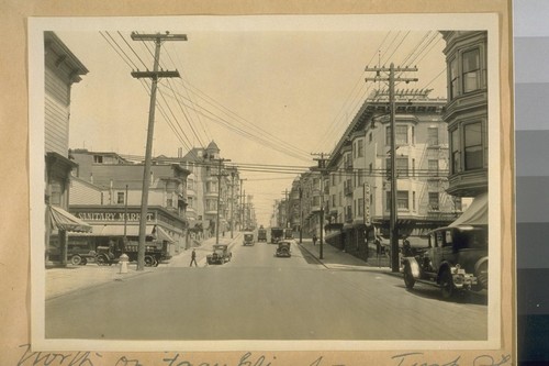 North on Franklin from Turk St. May 1928