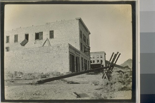 The Hotel had fine stairways in it all rotting away for lack of care. These face the main street; The Hotel Building