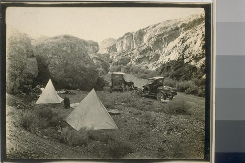 Our camp in the canyon below Calico