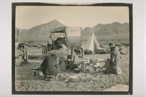 A camp site on the desert