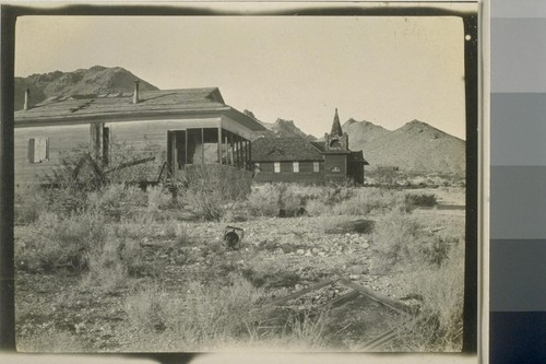 The Church of Rhyolite, the only building that had all of its windows intact; The Church of Rhyolite