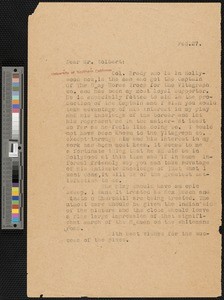 Hamlin Garland, letter, to William Wolbert