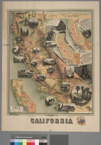 The unique map of California