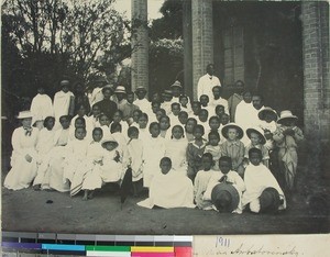 Youth group from the Ambatovinaky Church, Antananarivo, Madagascar, 1911