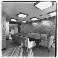 Conference table in the Bank of Sonoma County, Sebastopol, California, 1971