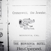 Cronenwett, Jeweler--advertisement