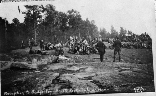 NPS Groups, Picnic at Beetle Rock for Col. White and Walter Fry when White became Superintendent