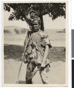 Witchdoctor in Linokana, South Africa, 1928