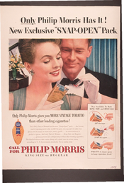 "Snap-Open" a pack of Philip Morris and enjoy more rare vintage tobacco