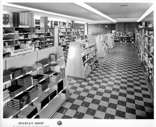 View of the San Jose State College Spartan Shop's Textbook Department