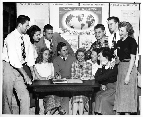 Group Portrait of San Jose State College Students and Instructor