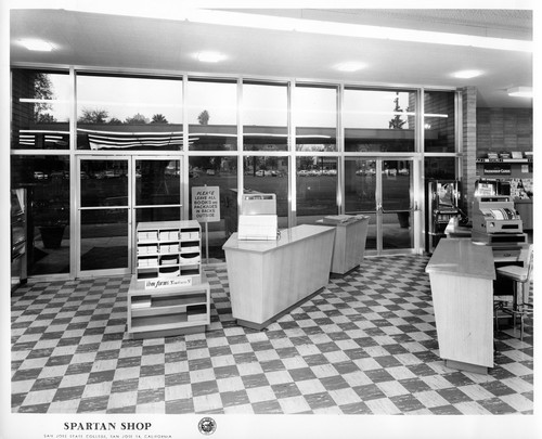 View of the San Jose State College Spartan Shop Entry Area