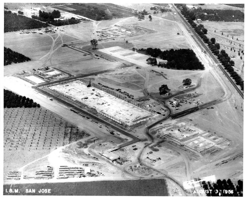 Aerial View of IBM San Jose Building 25 During Construction