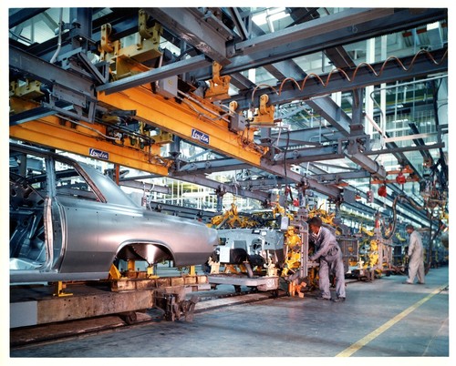 Automobiles Being Assembled at the Fremont General Motors Corp. Plant