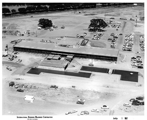 Aerial View of IBM San Jose Building 25 During Construction