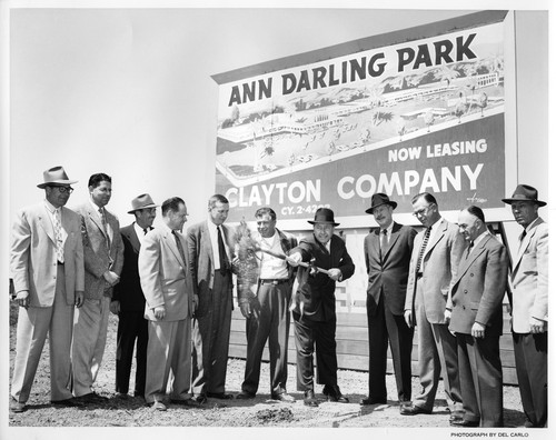 A Group of Men at the Groundbreaking for the Ann Darling Park Shopping Center