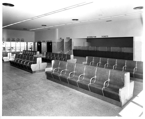 Interior View of the San Jose Greyhound Depot Arrival and Departure Area