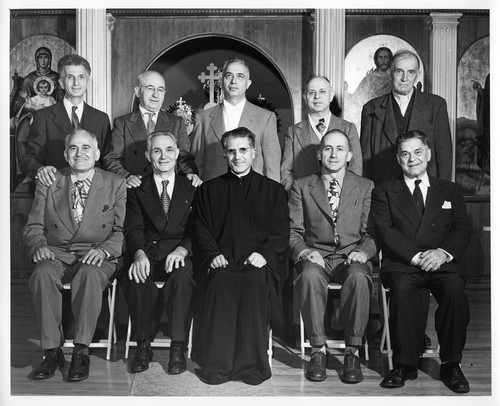 Group Portrait of Male Santa Clara University Teachers and Priest