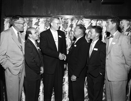 Members of the San Jose State College Phi Epsilon Kappa Society at a Banquet