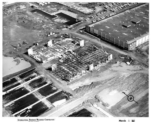 Aerial View of IBM San Jose Building 25 During Construction