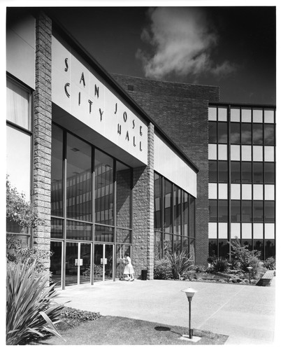 View of the 1958-2005 San Jose City Hall Building Entrance