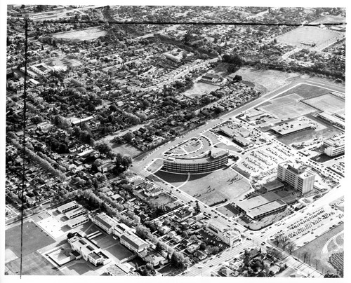 Aerial View of the San Jose, California City Hall Building and Surroundings