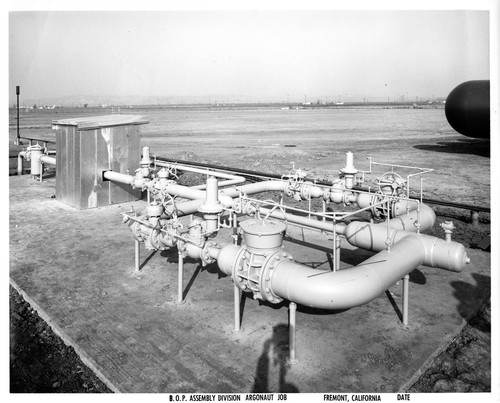 Image of an Above-Ground Pipe System at the Fremont GMC Plant Construction Site