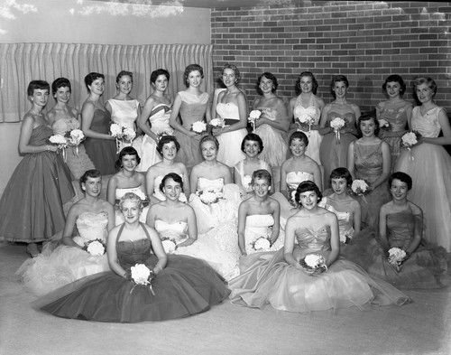 Group Portrait of the 1956 San Jose State College Kappa Alpha Theta Pledges