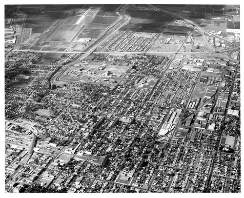 Aerial View of Downtown San Jose with Civic Center and City Hall