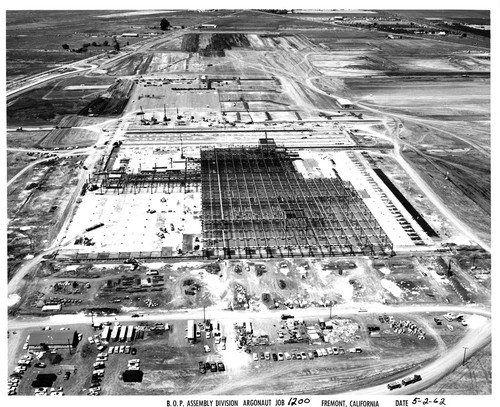 Aerial View of the Fremont GMC Assembly Plant Under Construction