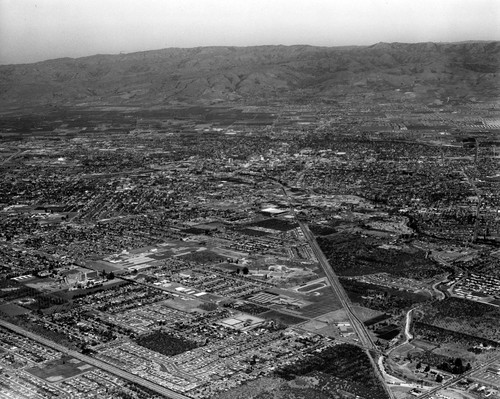 View of San Jose Along Santa Clara - Los Gatos Rd. Next to Railroad Tracks