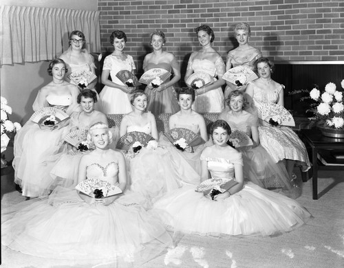 Group Portrait of the 1955 San Jose State College Kappa Alpha Theta Pledges