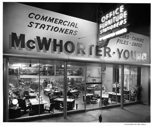 Store Front of the San Jose McWorther-Young Store at Night