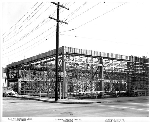 San Jose Greyhound Lines Bus Depot Building Under Construction