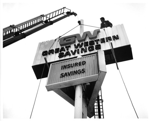 Great Western Savings Sign Placement