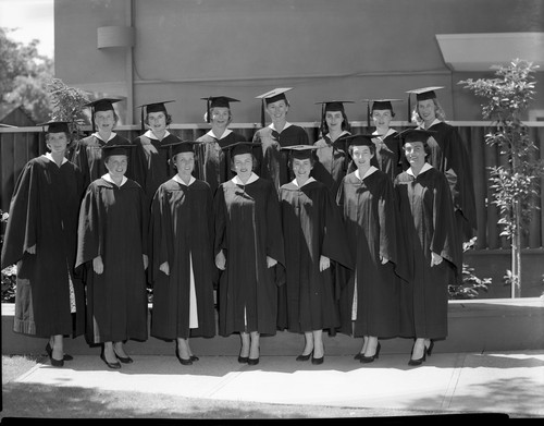 Group Portrait of San Jose State College Kappa Alpha Theta Graduates