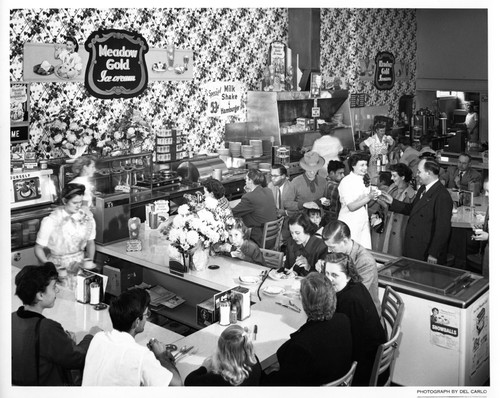 Interior View of Meadow Gold Ice Cream Parlor