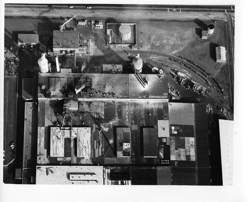 Aerial View of the Fiberglas Company, Shown in the Image's Lower Left