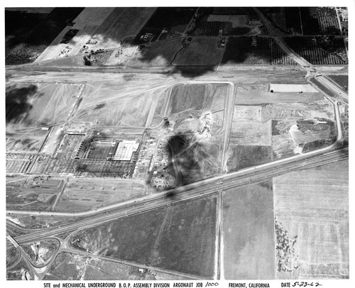 Aerial View of the Fremont GMC Assembly Plant Under Construction