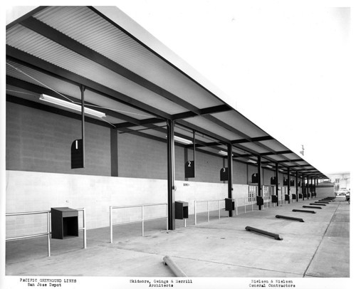 View of the Arrival and Departure Area of the San Jose Greyhound Bus Depot