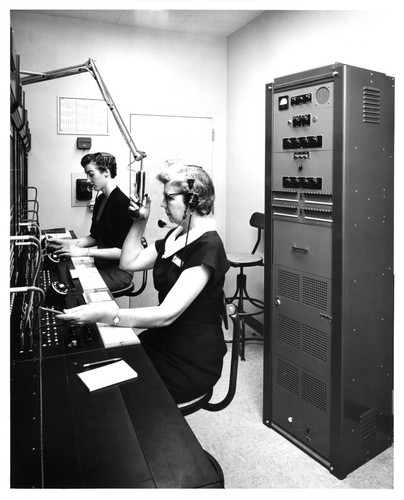 Two Ladies Operating the Switchboard of the Emporium Department Store