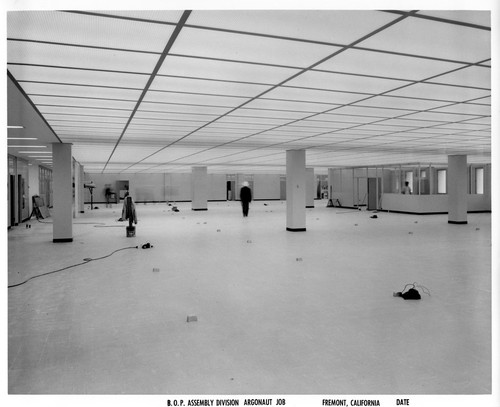Interior View of a Nearly Completed Fremont GMC Assembly Plant Building