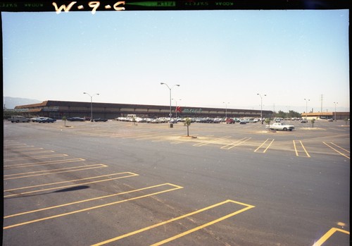 View of the San Jose West Side K-Mart Building and Parking Lot
