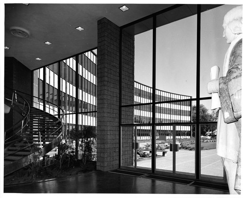 View of the 1958-2005 San Jose City Hall Building's Staircase and Exterior