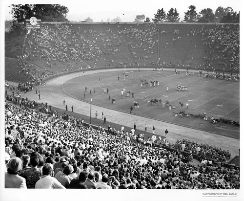 Image of Unidentified College Football Stadium with Game in Progress